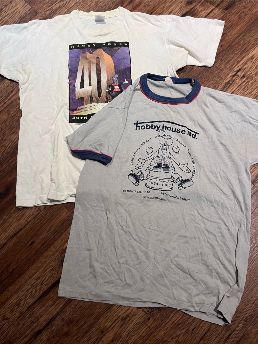 Vintage Hobby House 80s 90s Graphic Tee Bundle Ottawa Ontario Maher Size L Rare